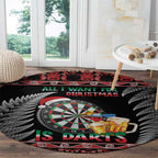 All I Want For Christmas Is Darts New Zealand Round Carpet