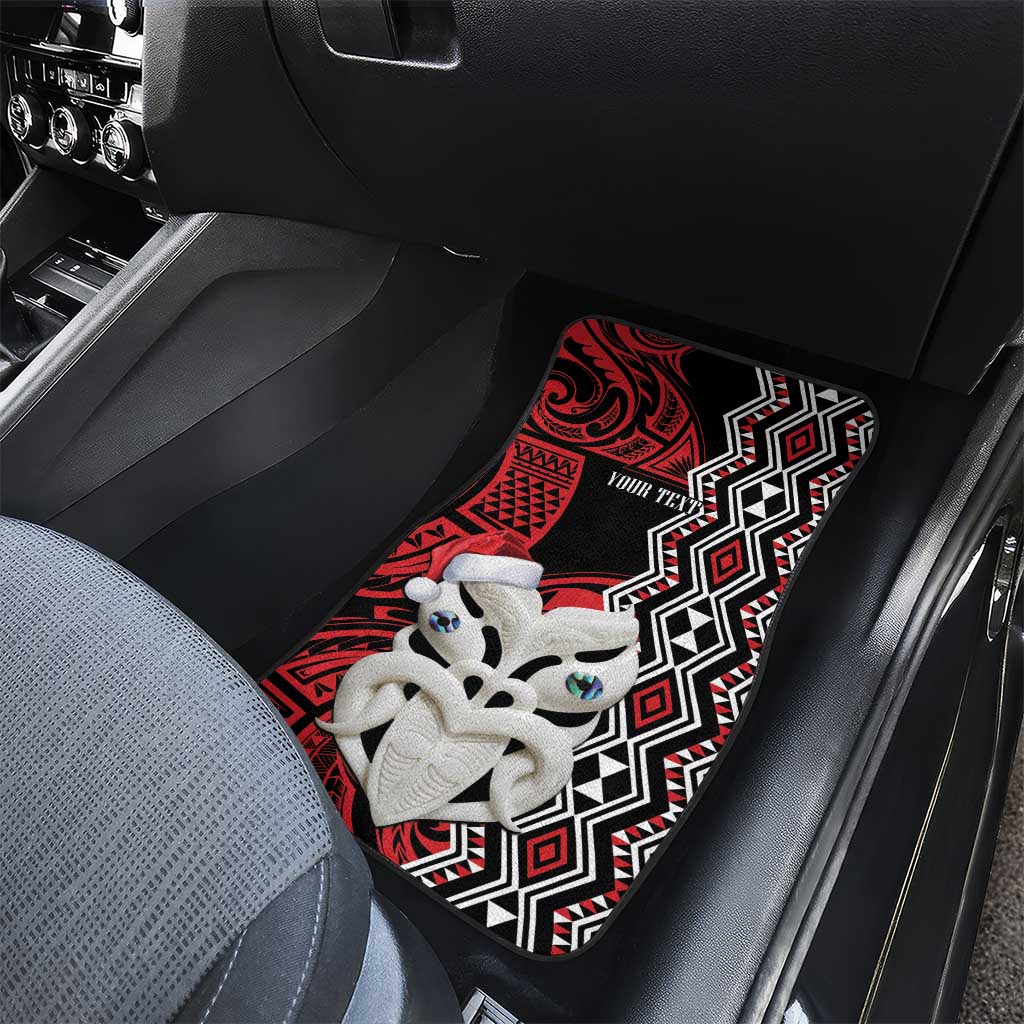 Personalised New Zealand Christmas Car Mats Meri Kirihimete Maori Wheku - Taniko Art
