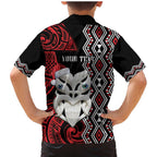 Personalised New Zealand Christmas Family Matching Mermaid Dress and Hawaiian Shirt Meri Kirihimete Maori Wheku - Taniko Art