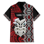 Personalised New Zealand Christmas Family Matching Summer Maxi Dress and Hawaiian Shirt Meri Kirihimete Maori Wheku - Taniko Art