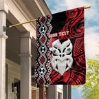 Personalised New Zealand Christmas Garden Flag Meri Kirihimete Maori Wheku - Taniko Art