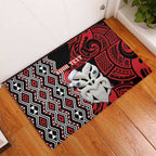 Personalised New Zealand Christmas Rubber Doormat Meri Kirihimete Maori Wheku - Taniko Art