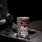 Personalised New Zealand Christmas Tumbler Cup Meri Kirihimete Maori Wheku - Taniko Art