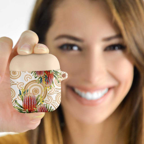 Australia Banksia AirPods Case Aussie Native Flowers Indigenous Art - Aussie Hoodie