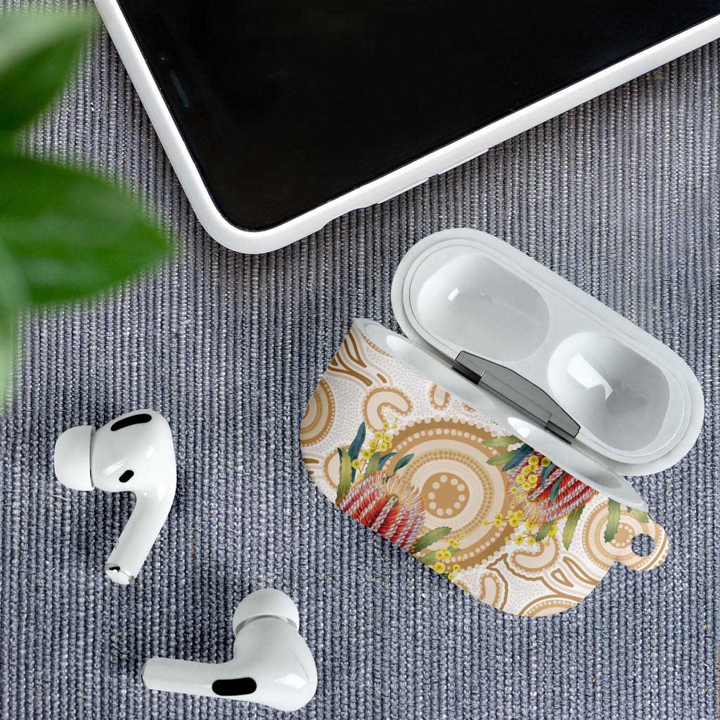 Australia Banksia AirPods Case Aussie Native Flowers Indigenous Art - Aussie Hoodie