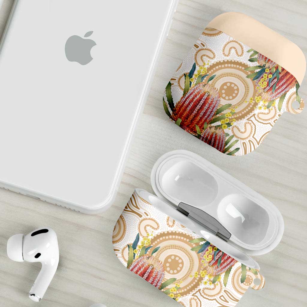 Australia Banksia AirPods Case Aussie Native Flowers Indigenous Art - Aussie Hoodie