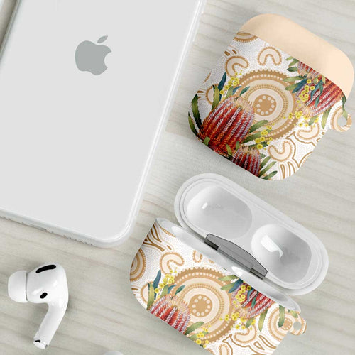 Australia Banksia AirPods Case Aussie Native Flowers Indigenous Art - Aussie Hoodie