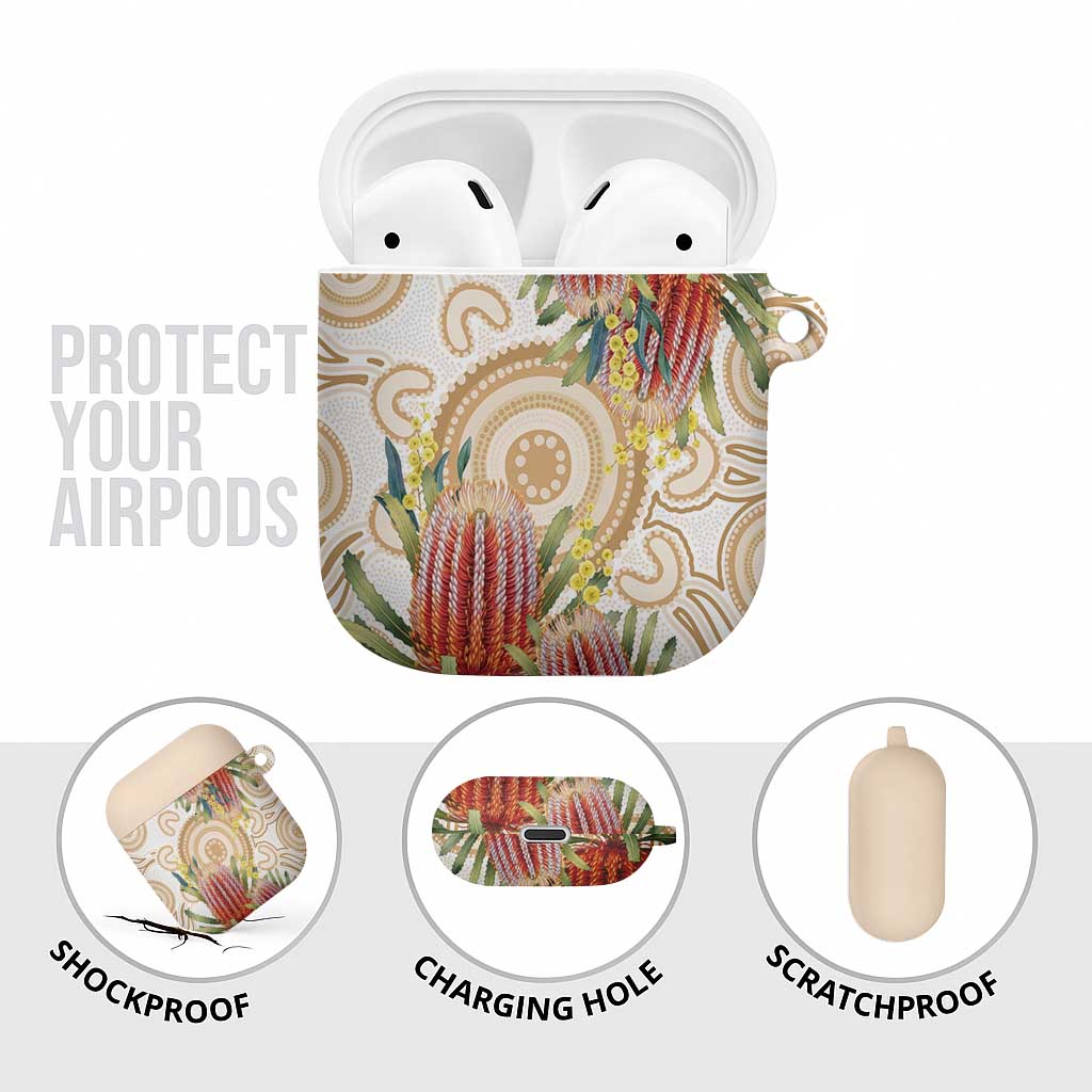 Australia Banksia AirPods Case Aussie Native Flowers Indigenous Art - Aussie Hoodie