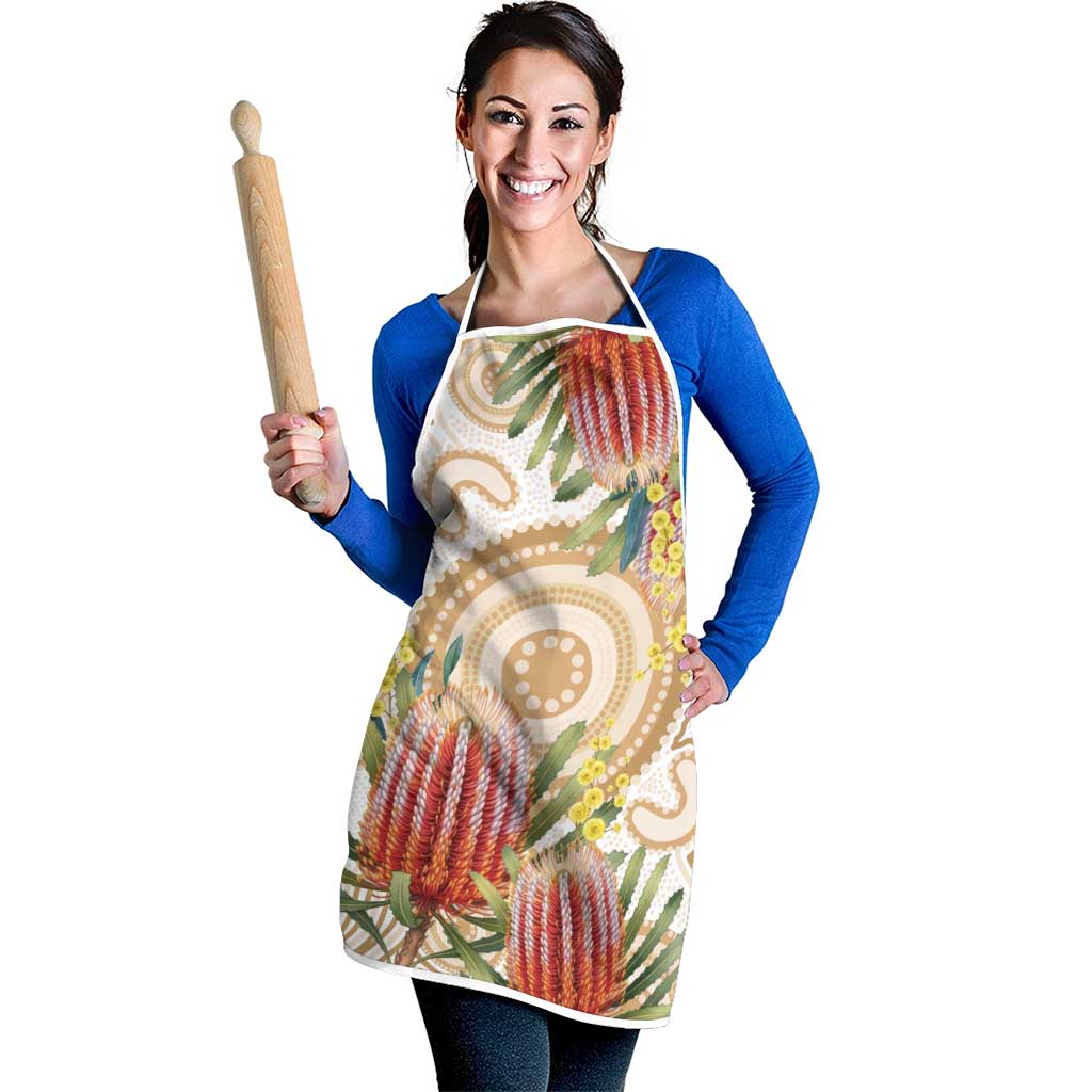 Australia Banksia Apron Aussie Native Flowers Indigenous Art - Aussie Hoodie