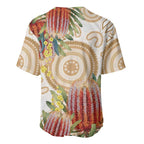 Australia Banksia Baseball Jersey Aussie Native Flowers Indigenous Art - Aussie Hoodie