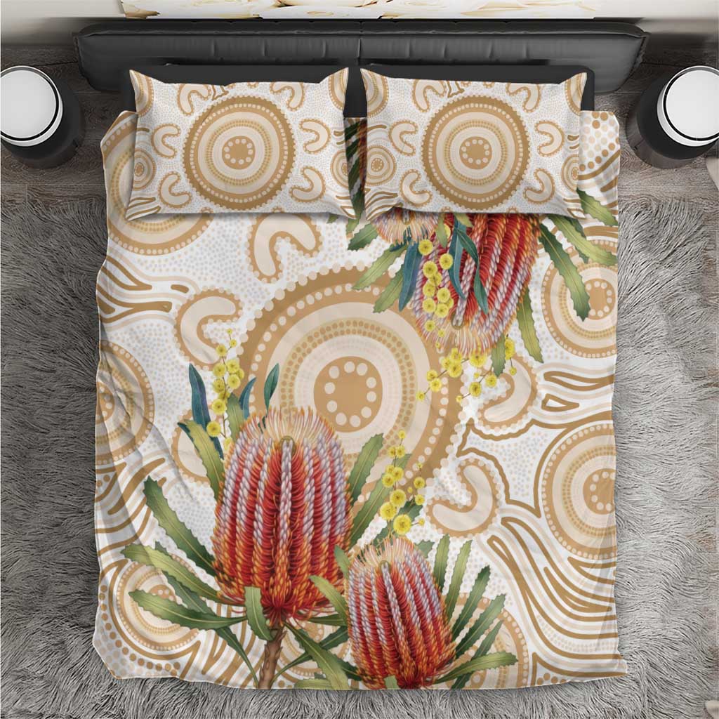 Australia Banksia Bedding Set Aussie Native Flowers Indigenous Art - Aussie Hoodie