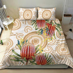 Australia Banksia Bedding Set Aussie Native Flowers Indigenous Art - Aussie Hoodie