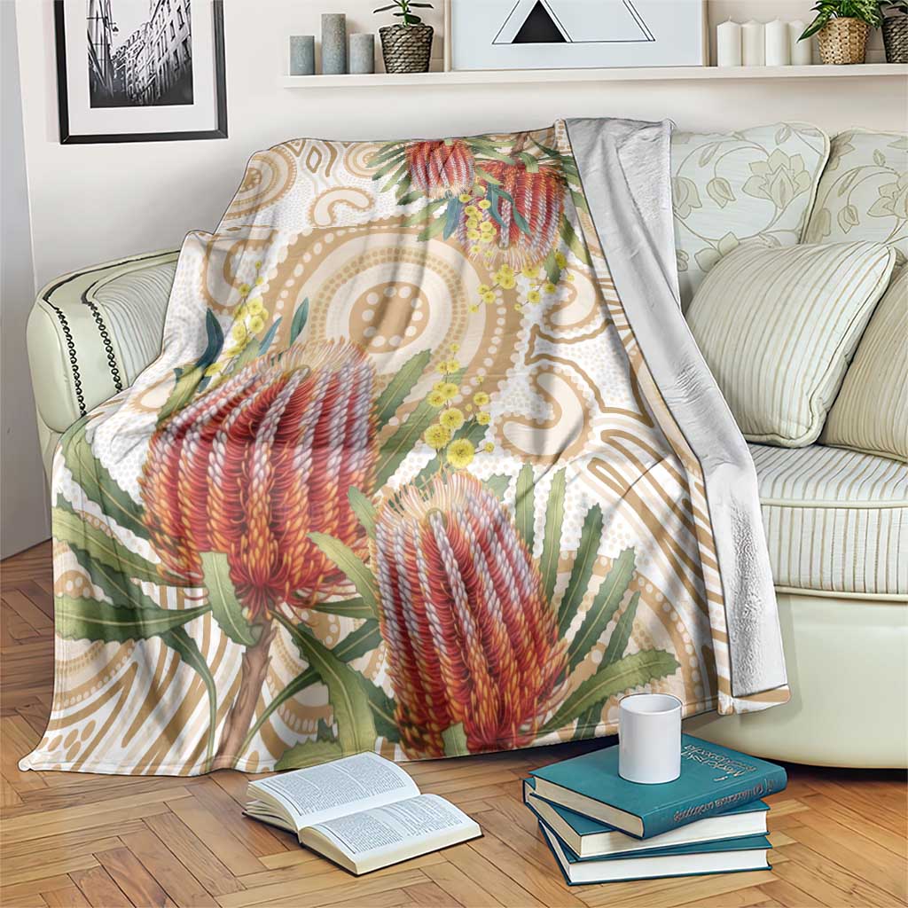 Australia Banksia Blanket Aussie Native Flowers Indigenous Art - Aussie Hoodie