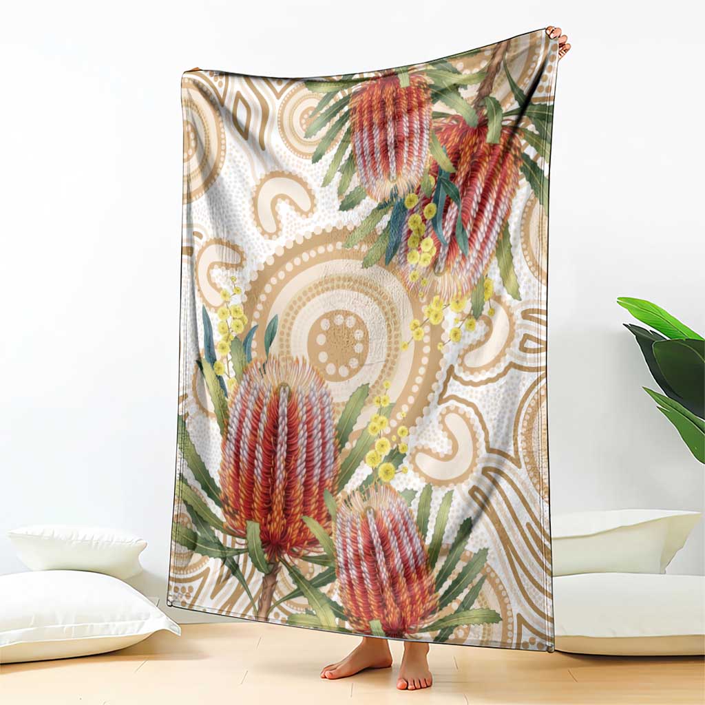 Australia Banksia Blanket Aussie Native Flowers Indigenous Art - Aussie Hoodie