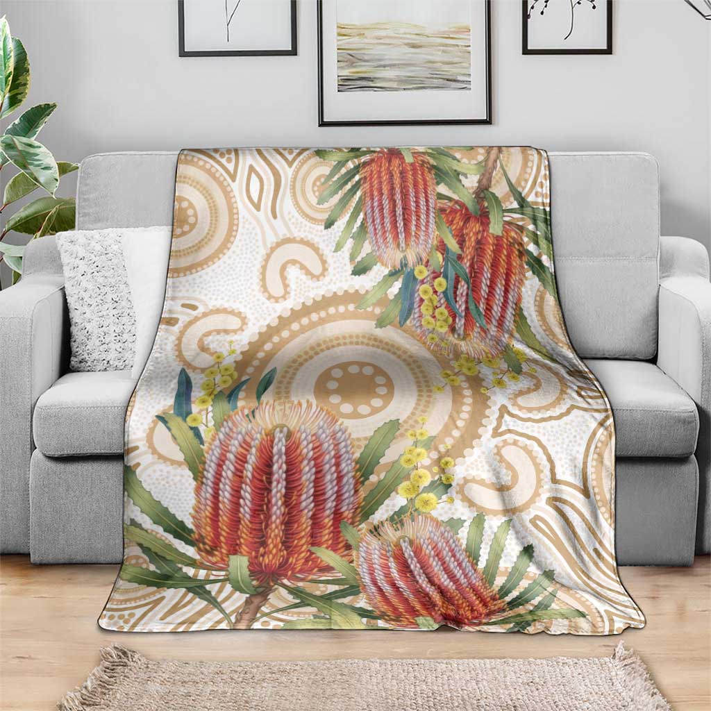 Australia Banksia Blanket Aussie Native Flowers Indigenous Art - Aussie Hoodie