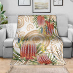 Australia Banksia Blanket Aussie Native Flowers Indigenous Art - Aussie Hoodie