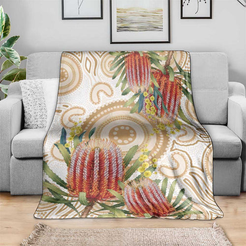 Australia Banksia Blanket Aussie Native Flowers Indigenous Art - Aussie Hoodie