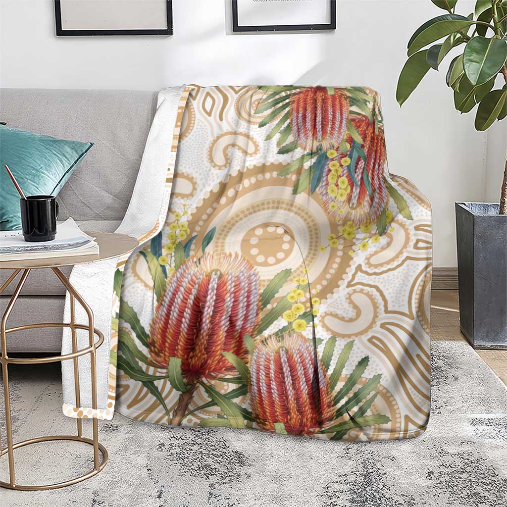 Australia Banksia Blanket Aussie Native Flowers Indigenous Art - Aussie Hoodie
