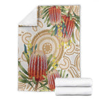 Australia Banksia Blanket Aussie Native Flowers Indigenous Art - Aussie Hoodie