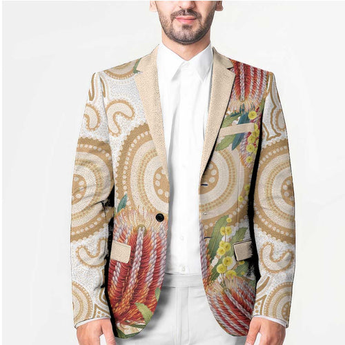 Australia Banksia Blazer Aussie Native Flowers Indigenous Art - Aussie Hoodie