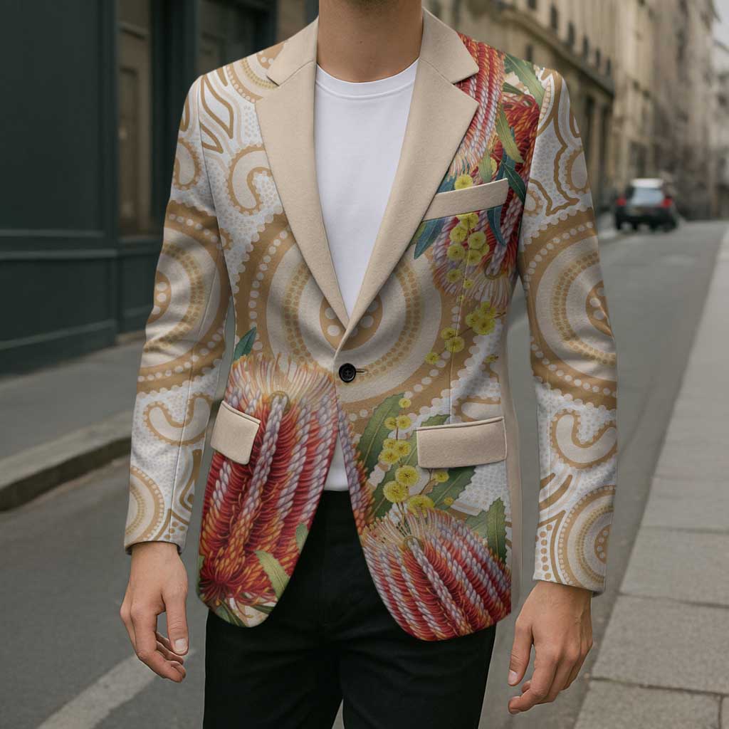Australia Banksia Blazer Aussie Native Flowers Indigenous Art - Aussie Hoodie