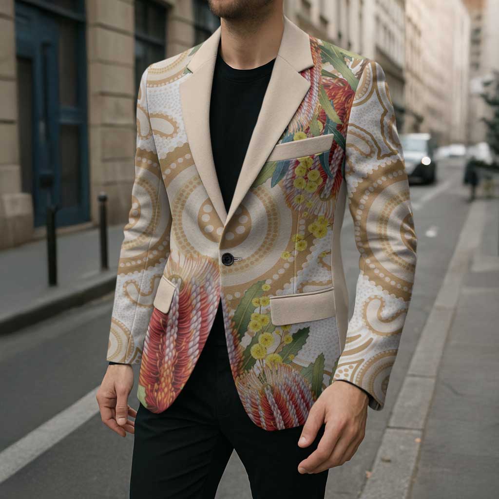 Australia Banksia Blazer Aussie Native Flowers Indigenous Art - Aussie Hoodie