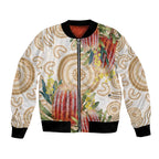 Australia Banksia Bomber Jacket Aussie Native Flowers Indigenous Art - Aussie Hoodie