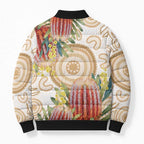 Australia Banksia Bomber Puffer Jacket Aussie Native Flowers Indigenous Art - Aussie Hoodie