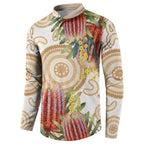 Australia Banksia Button Sweatshirt Aussie Native Flowers Indigenous Art - Aussie Hoodie