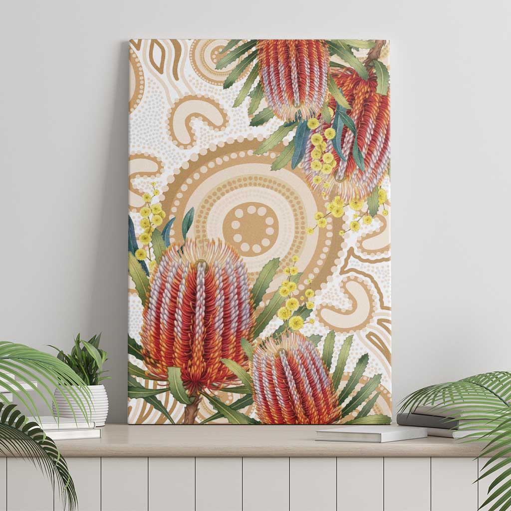 Australia Banksia Canvas Wall Art Aussie Native Flowers Indigenous Art - Aussie Hoodie