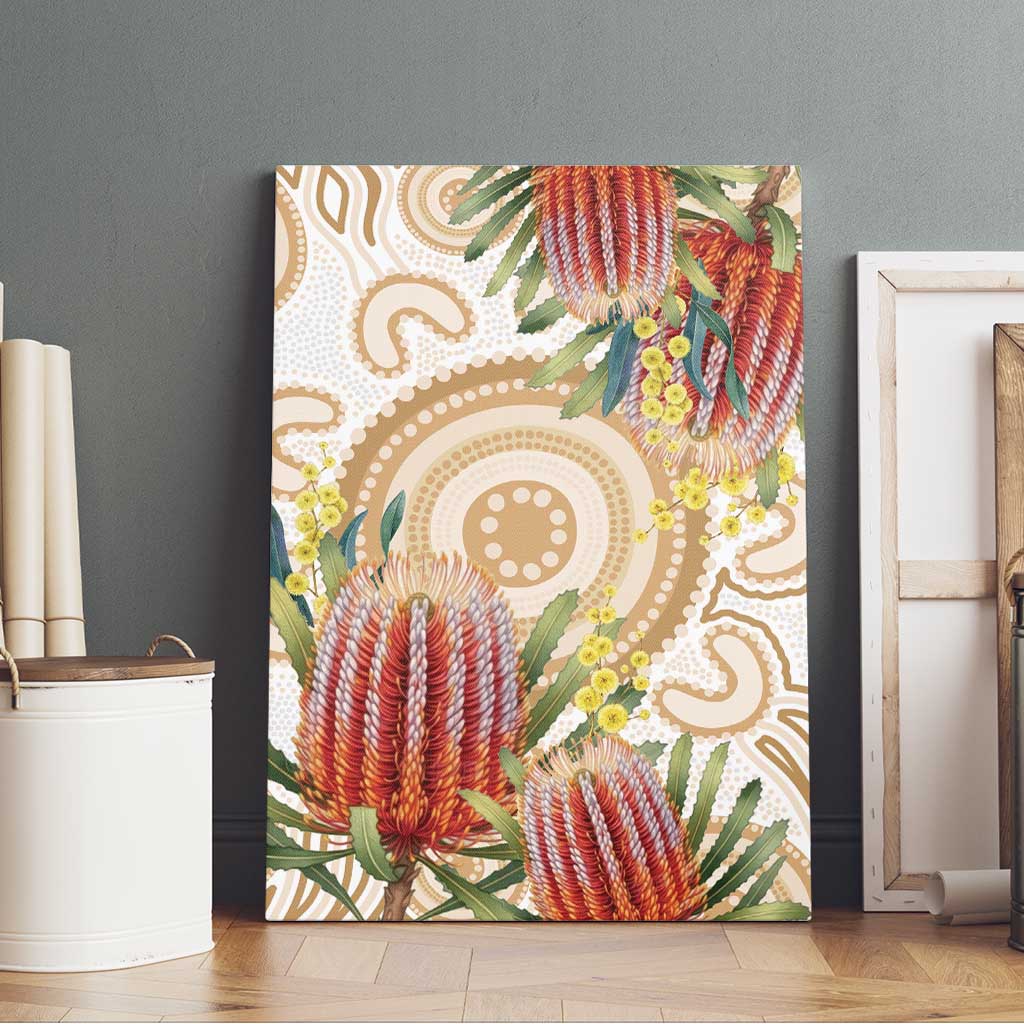 Australia Banksia Canvas Wall Art Aussie Native Flowers Indigenous Art - Aussie Hoodie