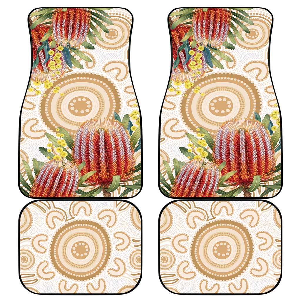 Australia Banksia Car Mats Aussie Native Flowers Indigenous Art - Aussie Hoodie