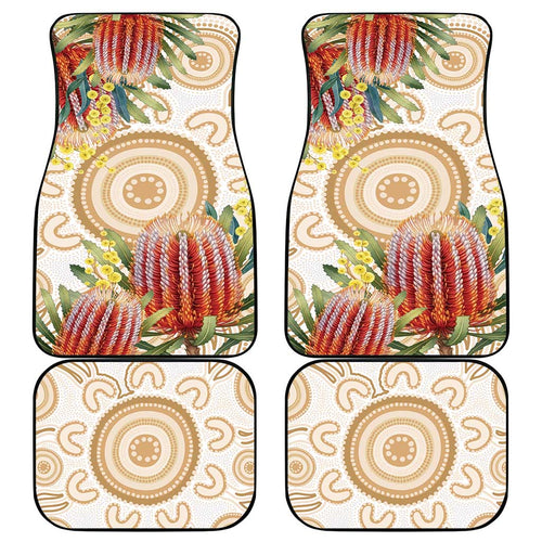 Australia Banksia Car Mats Aussie Native Flowers Indigenous Art - Aussie Hoodie