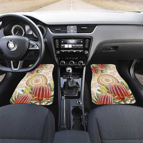 Australia Banksia Car Mats Aussie Native Flowers Indigenous Art - Aussie Hoodie