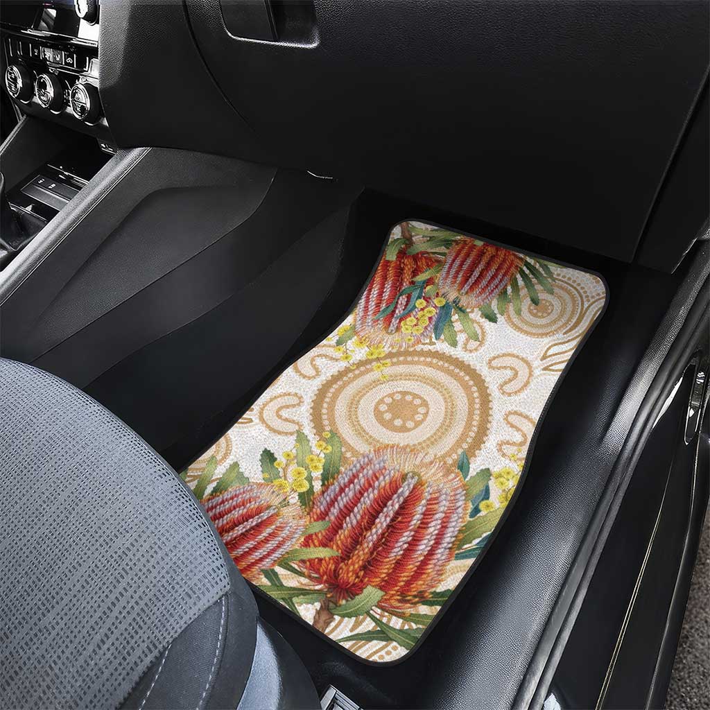 Australia Banksia Car Mats Aussie Native Flowers Indigenous Art - Aussie Hoodie