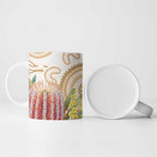 Australia Banksia Ceramic Mug Aussie Native Flowers Indigenous Art - Aussie Hoodie