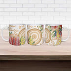 Australia Banksia Ceramic Mug Aussie Native Flowers Indigenous Art - Aussie Hoodie