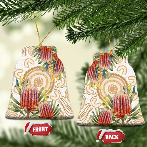 Australia Banksia Ceramic Ornament Aussie Native Flowers Indigenous Art - Aussie Hoodie