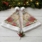 Australia Banksia Christmas Santa Hat Aussie Native Flowers Indigenous Art - Aussie Hoodie