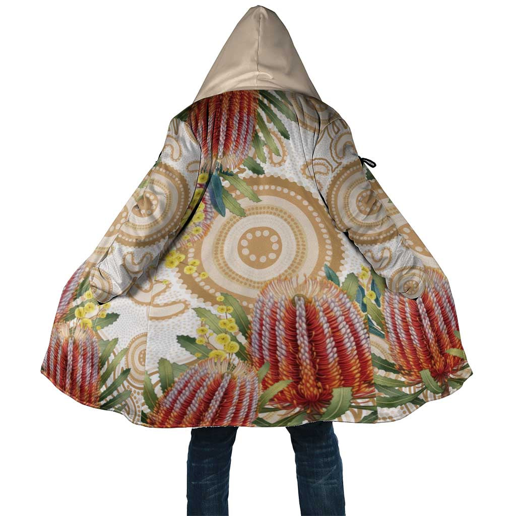 Australia Banksia Cloak Aussie Native Flowers Indigenous Art - Aussie Hoodie