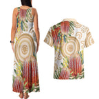 Australia Banksia Couples Matching Tank Maxi Dress and Hawaiian Shirt Aussie Native Flowers Indigenous Art - Aussie Hoodie