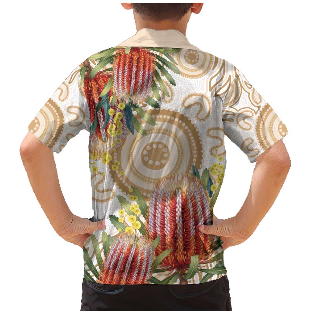 Australia Banksia Family Matching Mermaid Dress and Hawaiian Shirt Aussie Native Flowers Indigenous Art - Aussie Hoodie