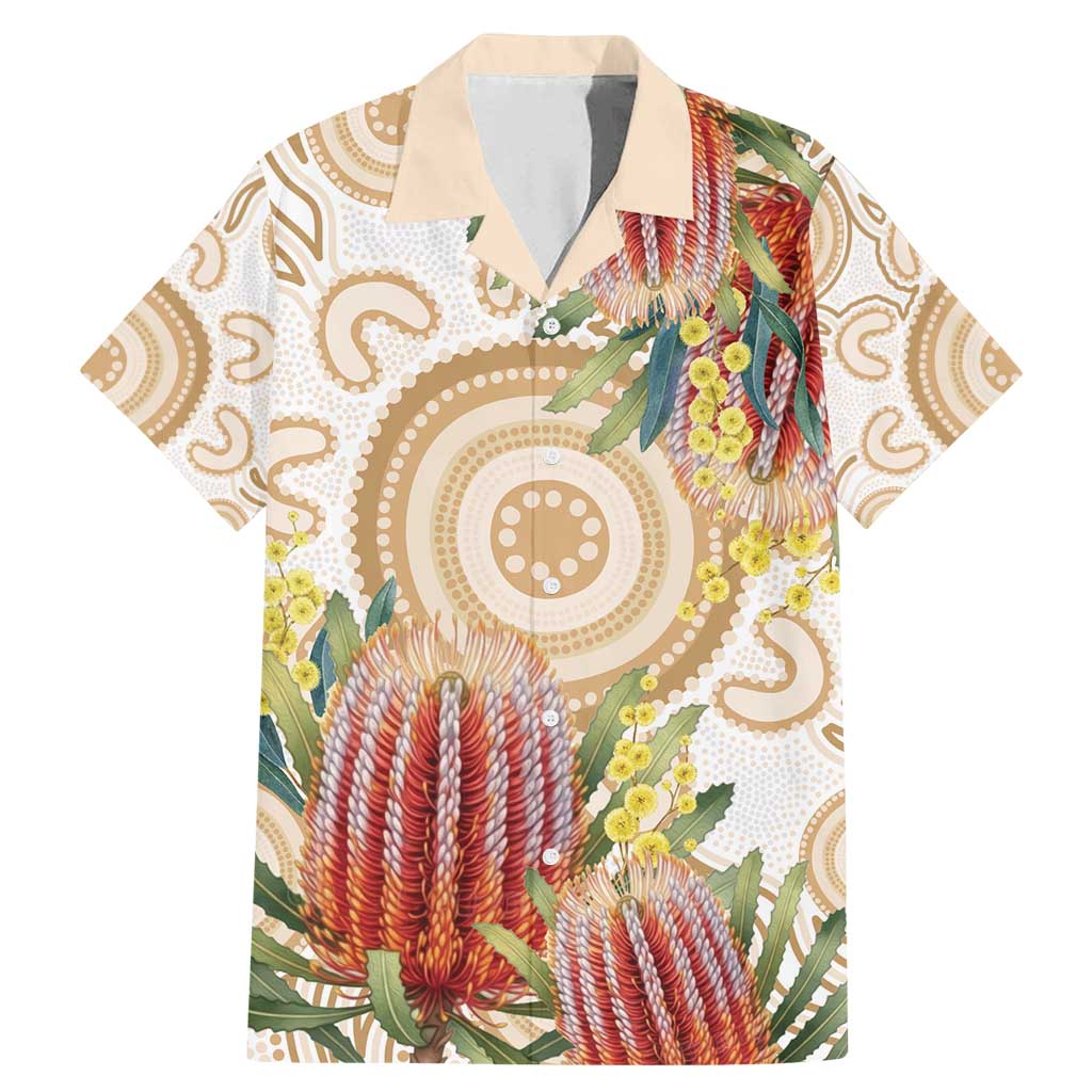 Australia Banksia Family Matching Mermaid Dress and Hawaiian Shirt Aussie Native Flowers Indigenous Art - Aussie Hoodie