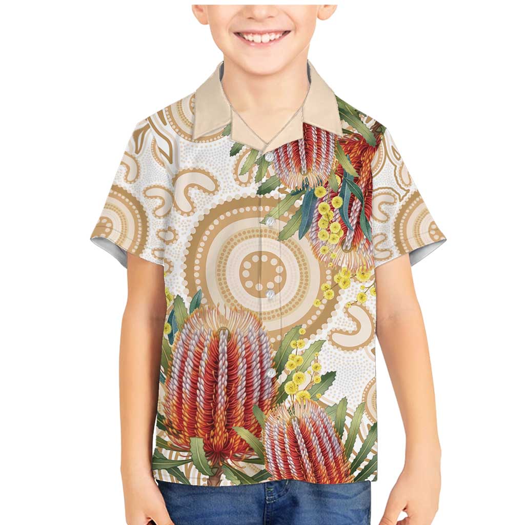 Australia Banksia Family Matching Mermaid Dress and Hawaiian Shirt Aussie Native Flowers Indigenous Art - Aussie Hoodie
