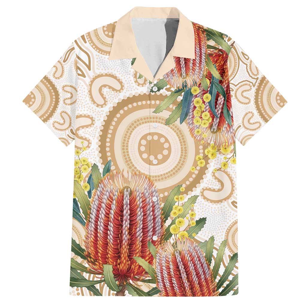Australia Banksia Family Matching Puletasi and Hawaiian Shirt Aussie Native Flowers Indigenous Art - Aussie Hoodie