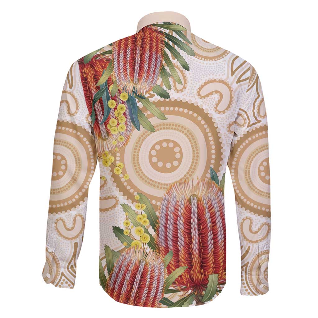 Australia Banksia Family Matching Short Sleeve Bodycon Dress and Hawaiian Shirt Aussie Native Flowers Indigenous Art - Aussie Hoodie