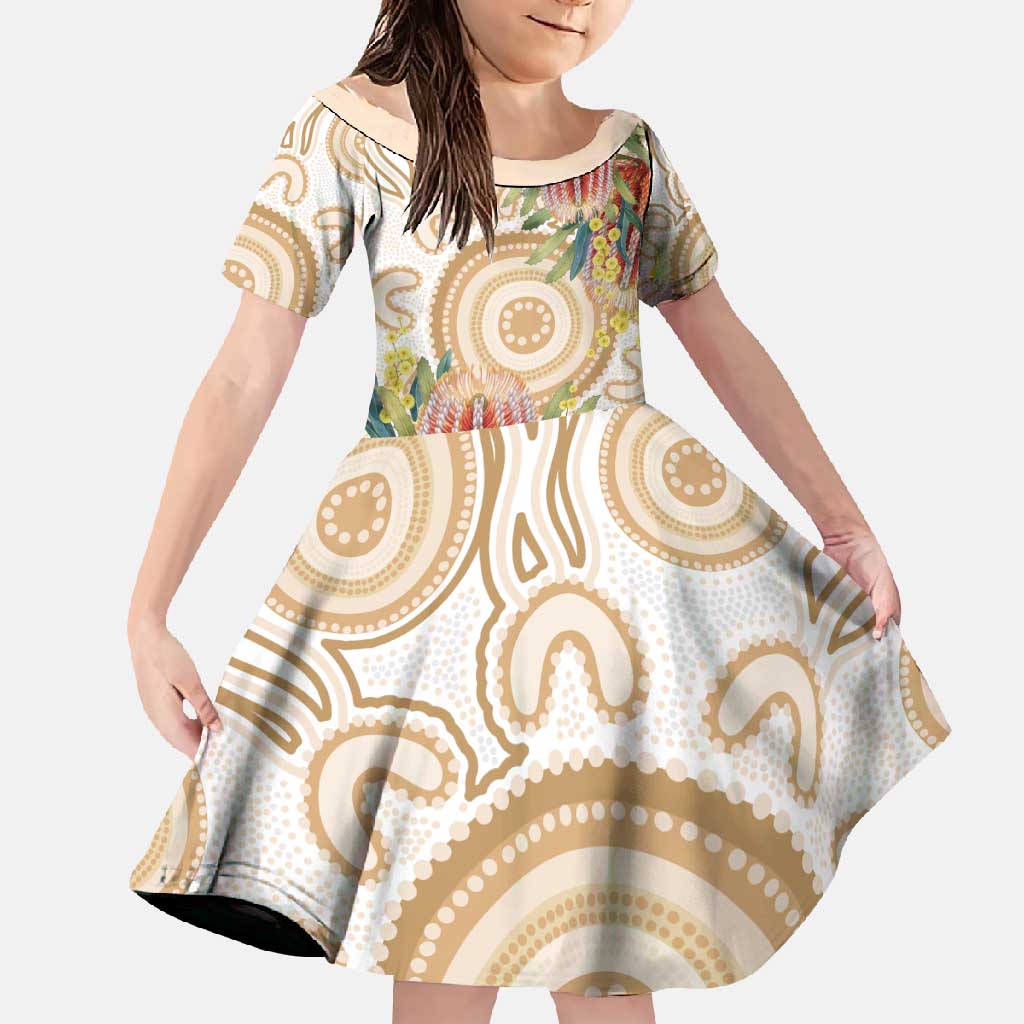 Australia Banksia Family Matching Summer Maxi Dress and Hawaiian Shirt Aussie Native Flowers Indigenous Art - Aussie Hoodie