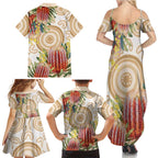 Australia Banksia Family Matching Summer Maxi Dress and Hawaiian Shirt Aussie Native Flowers Indigenous Art - Aussie Hoodie