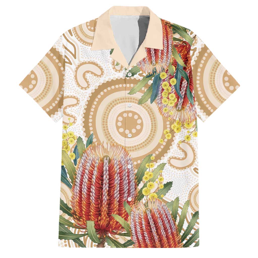 Australia Banksia Family Matching Summer Maxi Dress and Hawaiian Shirt Aussie Native Flowers Indigenous Art - Aussie Hoodie