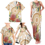 Australia Banksia Family Matching Tank Maxi Dress and Hawaiian Shirt Aussie Native Flowers Indigenous Art - Aussie Hoodie